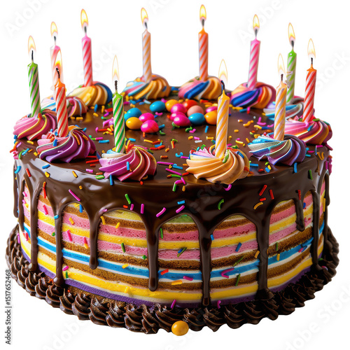 Birthday cake with candles png celebration dessert png happy birthday cake png lit candle cake png sweet party treat png transparent background image