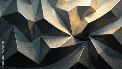 Wallpaper Mural Abstract Geometric Dark Gray Polygon Surface Torontodigital.ca