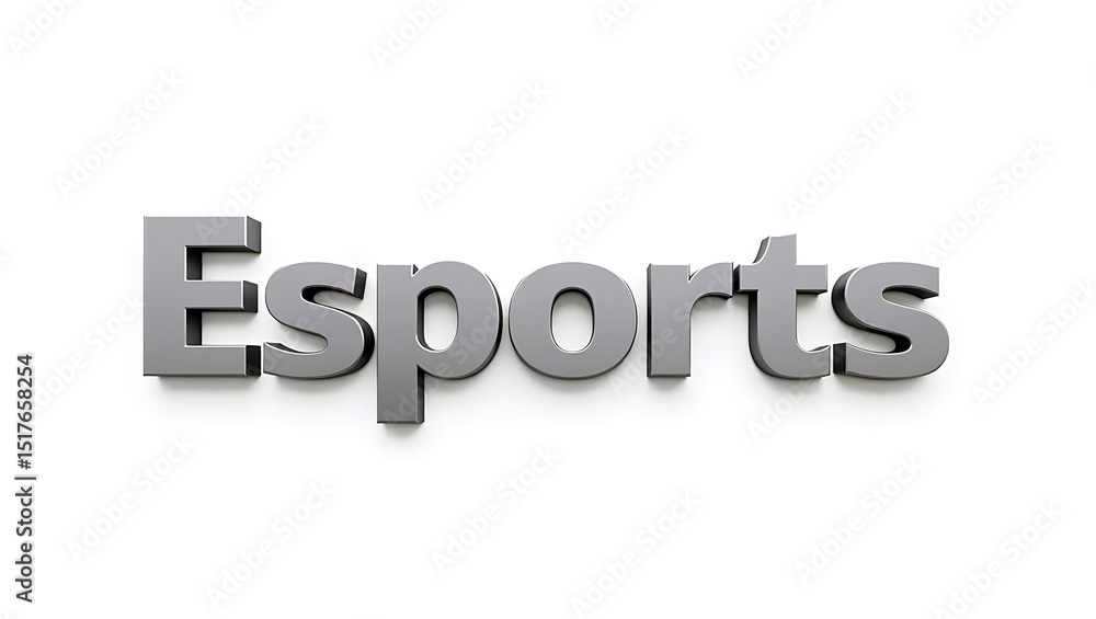 Modern design highlighting Esports in sleek lettering on a plain background Modern design highlighting Esports in sleek lettering on a plain background