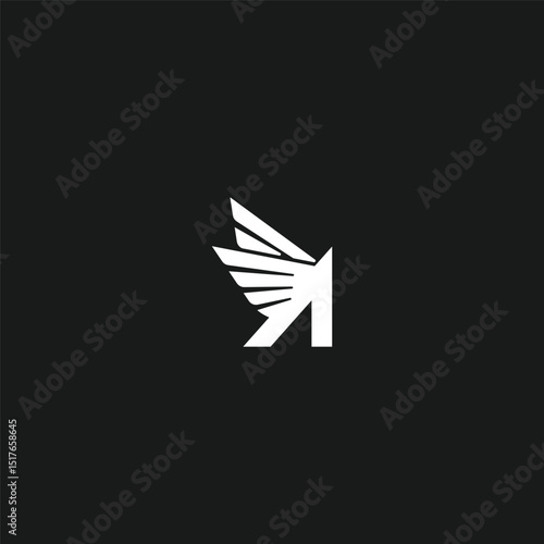 Letter A for Airplane logo design template