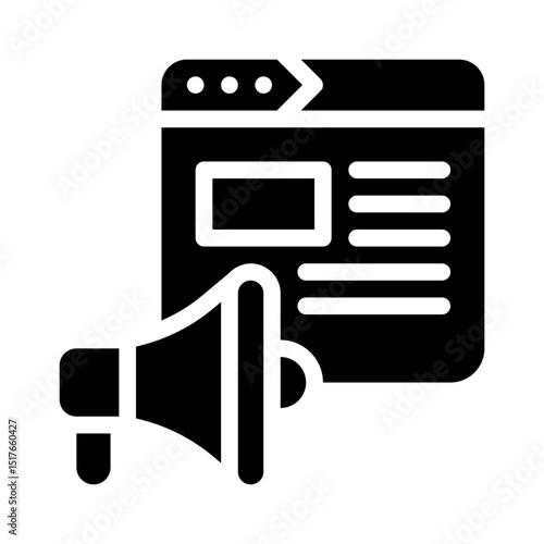 content marketing glyph icon