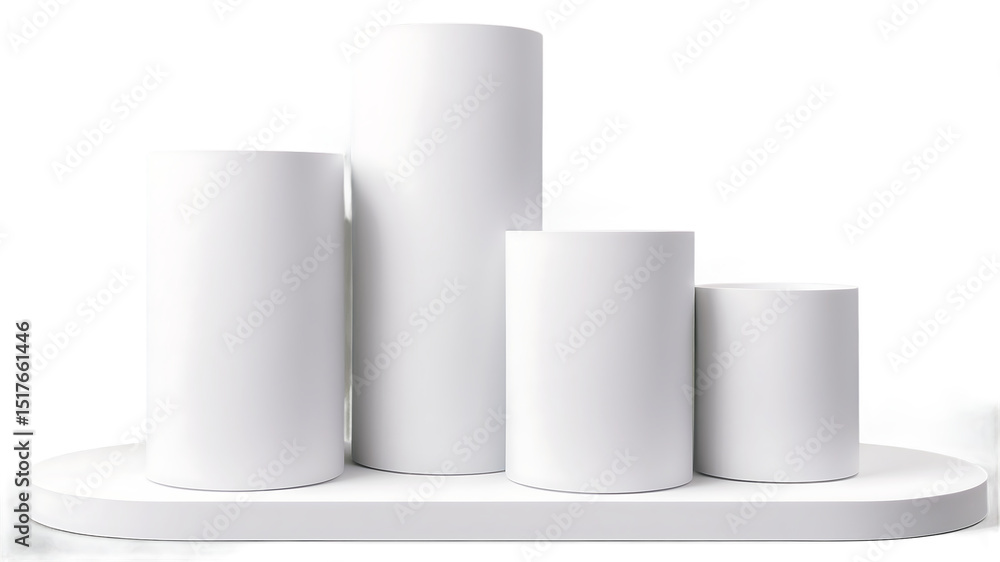 Modern White Cylindrical Desk Organizer with Oval Base Modern White Cylindrical Desk Organizer with Oval Base