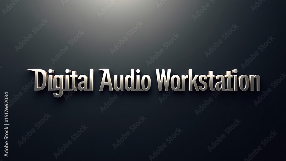 Fototapeta premium Creating music with Digital Audio Workstation on a plain background