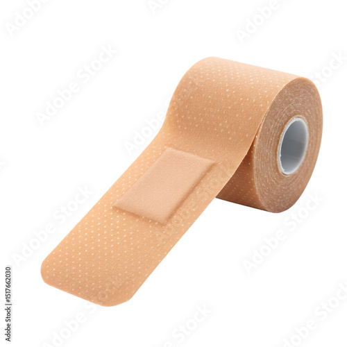 Athletic Tape Roll: Kinesiology Tape for Muscle Support and Injury Prevention on transparent background