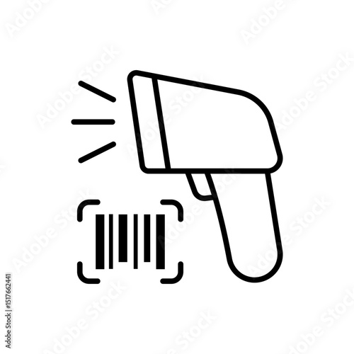 Bar code Scanner Icon vector illustration design templates simple and modern concept