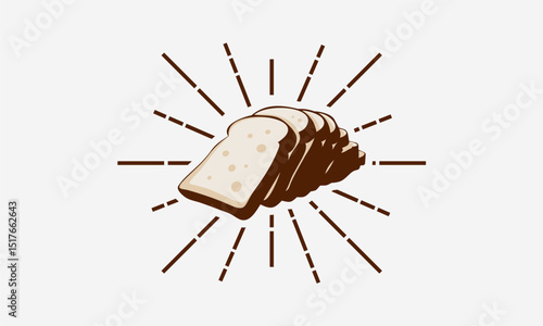 Slices of bread radiating outward.