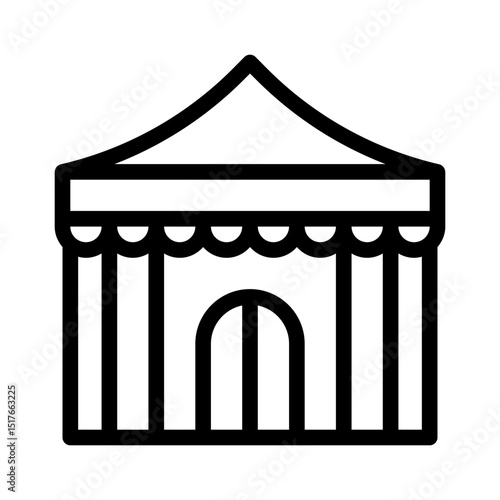 circus tent line icon