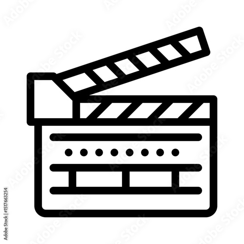 clapperboard line icon