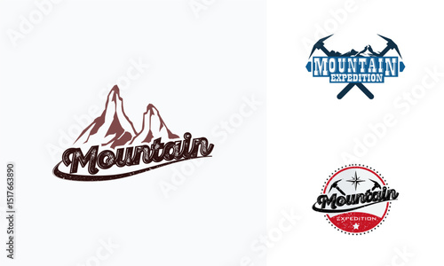 Vintage mountain expedition  designs.