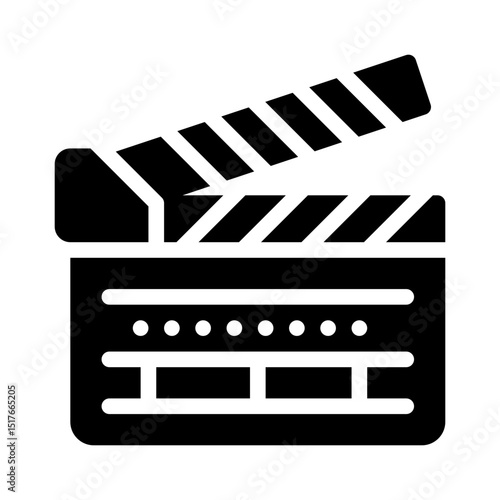 clapperboard glyph icon
