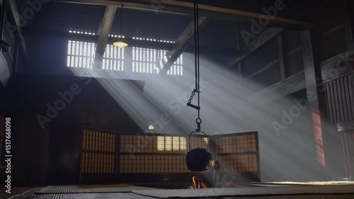 中山道の宿場の囲炉裏