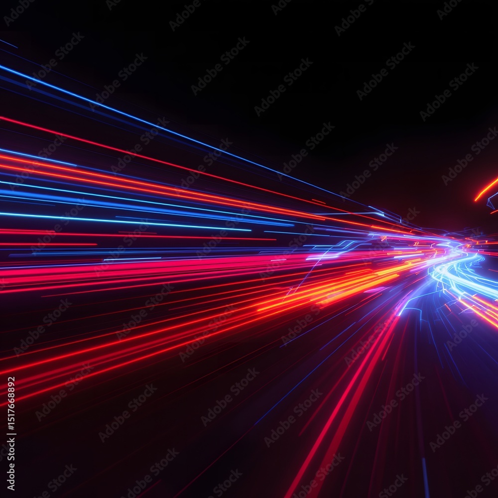 Dynamic Abstract Background with Flowing Light Streaks in Blue, Red & Orange – Futuristic High-Tech Energy Design Dynamic Abstract Background with Flowing Light Streaks in Blue, Red & Orange – Futuristic High-Tech Energy Design
