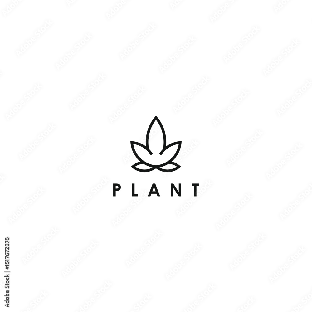 Obraz premium Plant logo design template