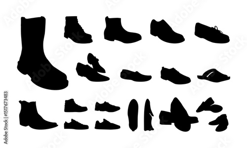 Various shoe silhouettes displayed in a grid.