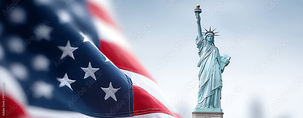 Naklejka premium USA symbol, AI generated