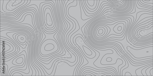 Create a seamless, abstract topographic map pattern in muted grey tones. The design should feature thin, flowing contour lines suggesting varying elevations, creating a subtle and sophisticated visual