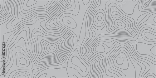 Create a seamless, abstract topographic map pattern in muted grey tones. The design should feature thin, flowing contour lines suggesting varying elevations, creating a subtle and sophisticated visual
