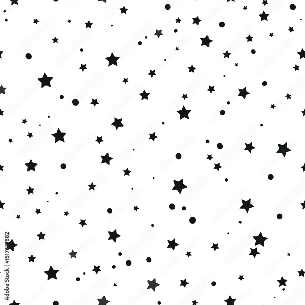 Obraz premium Black stars seamless pattern.eps