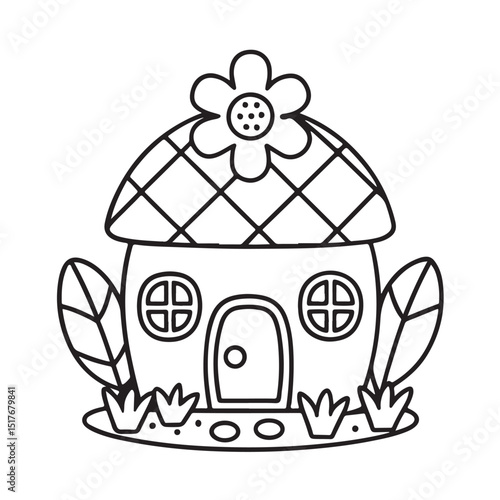 Black & White Designs, Victor Illustration, Line Art, Little Garden Bold Easy Coloring  Book, Little Garden Bold Easy Coloring  Pages, Coloring Book, Coloring Pages, Printable Coloring Pages