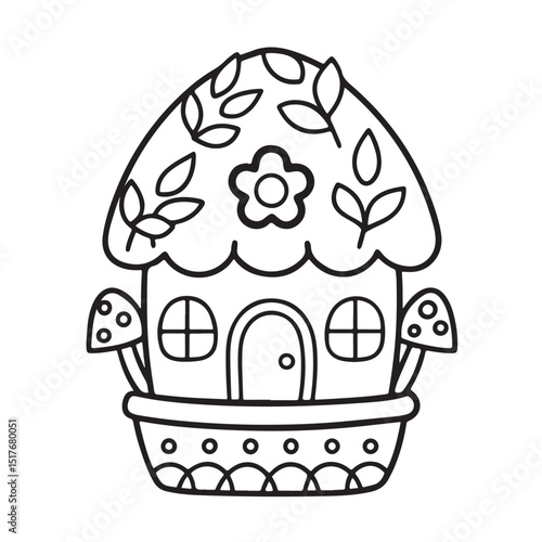 Black & White Designs, Victor Illustration, Line Art, Little Garden Bold Easy Coloring  Book, Little Garden Bold Easy Coloring  Pages, Coloring Book, Coloring Pages, Printable Coloring Pages
