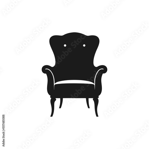 armchair isolated on white background