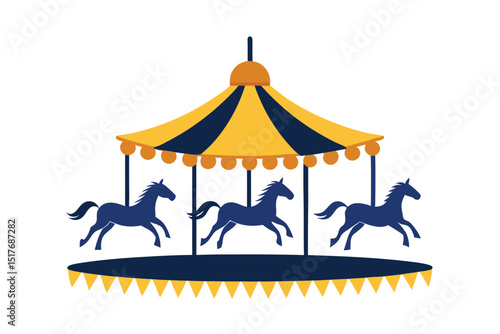 carousel with horses
