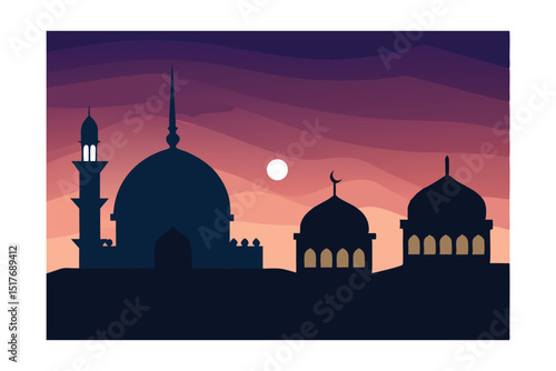 taj mahal vector illustration