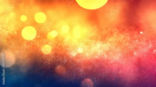 Abstract bokeh blend with warm hues and diffuse light spots