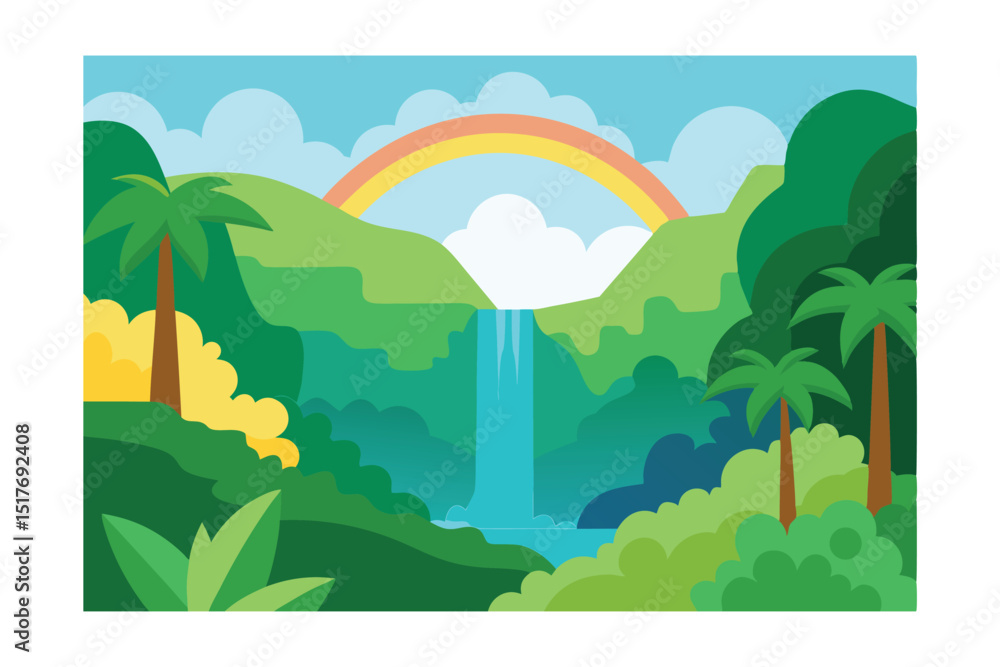 Obraz premium landscape with mountains and trees