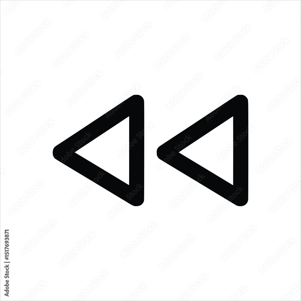 Fototapeta premium Black play button icons vector
