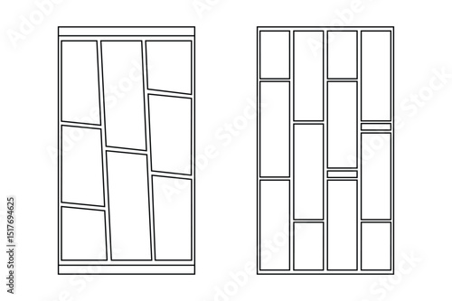 Cartoon comic book page templates manga storyboard panels, blank grids for collage, magazine, poster layouts in vector graphic design.