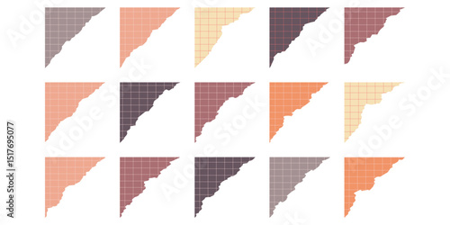 Grid Torn Paper Corner