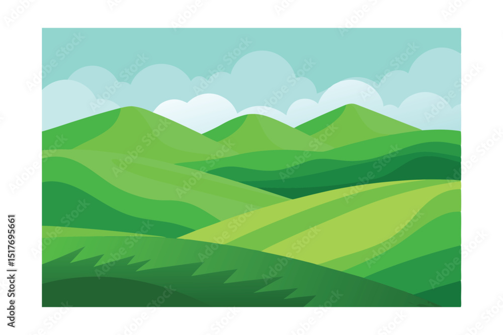 Obraz premium landscape with mountains and trees