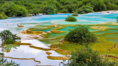 Huanglong Colorful Pool Scenic Area - Natural Scenery