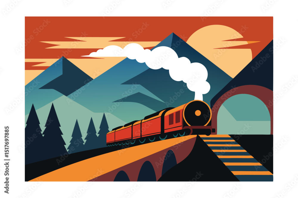 steam train in the mountains steam train in the mountains
