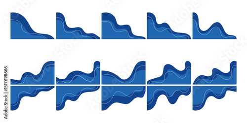 abstract blue Corner background