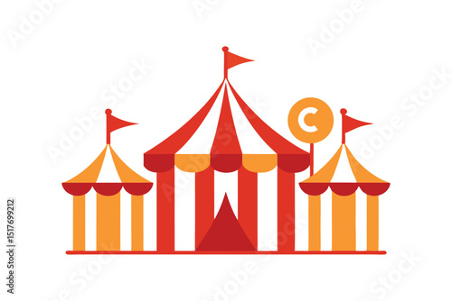 vector illustration of a circus tent