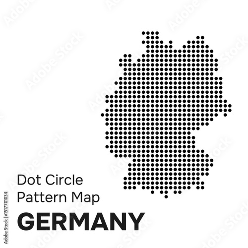 Germany map in Dot Circle Pattern Vector Illustration