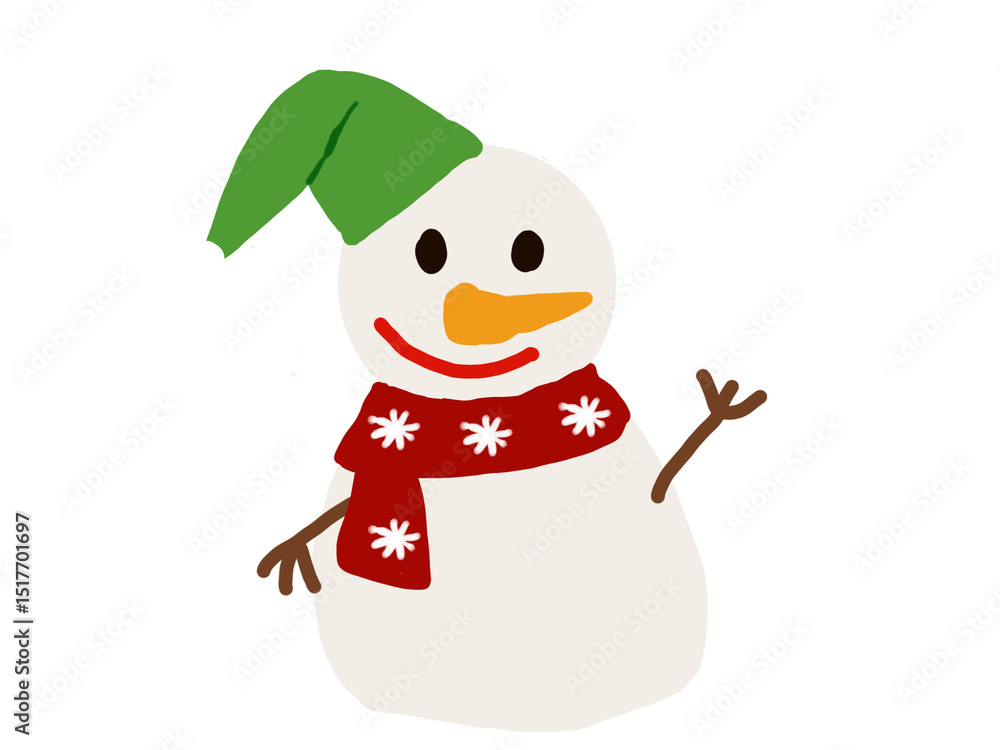 snowman with a red scarf snowman with a red scarf