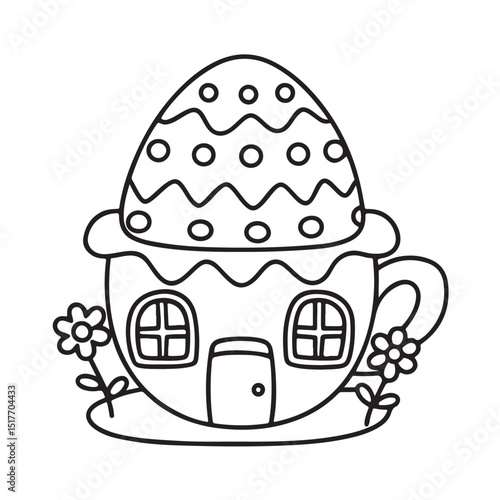 Black & White Designs, Victor Illustration, Line Art, Miniature Garden Bold & Easy Coloring Book, Miniature Garden Bold & Easy Coloring Book, Coloring Book, Coloring Pages, Printable Coloring Pages