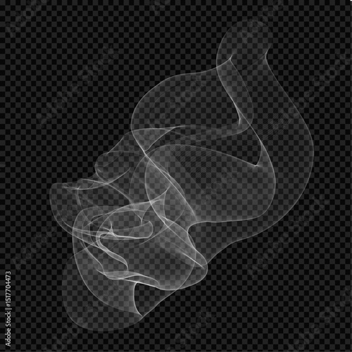Voile Smoke template design. Perfect realistic vector Smoke. Motion effect transparent Smoke graphic. 