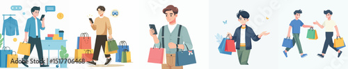 male character vector shopping