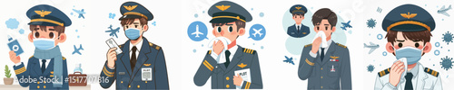 pilot character vector having flu