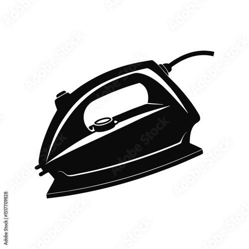 iron isolated silhouette vector art