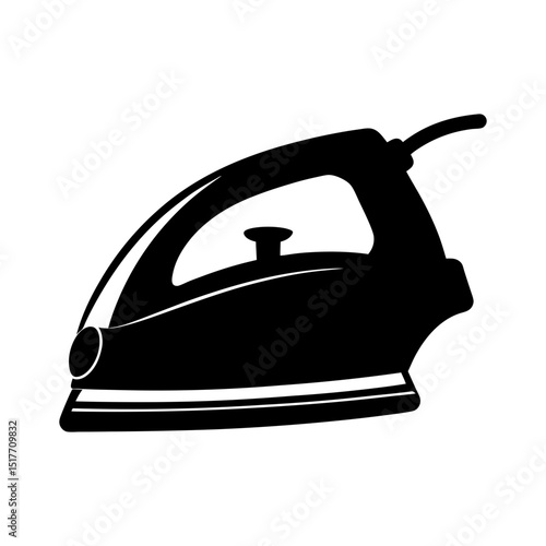 iron isolated silhouette vector art