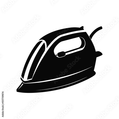 iron isolated silhouette vector art