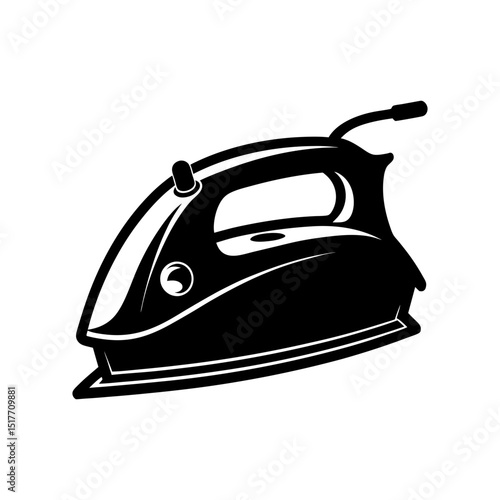 iron isolated silhouette vector art