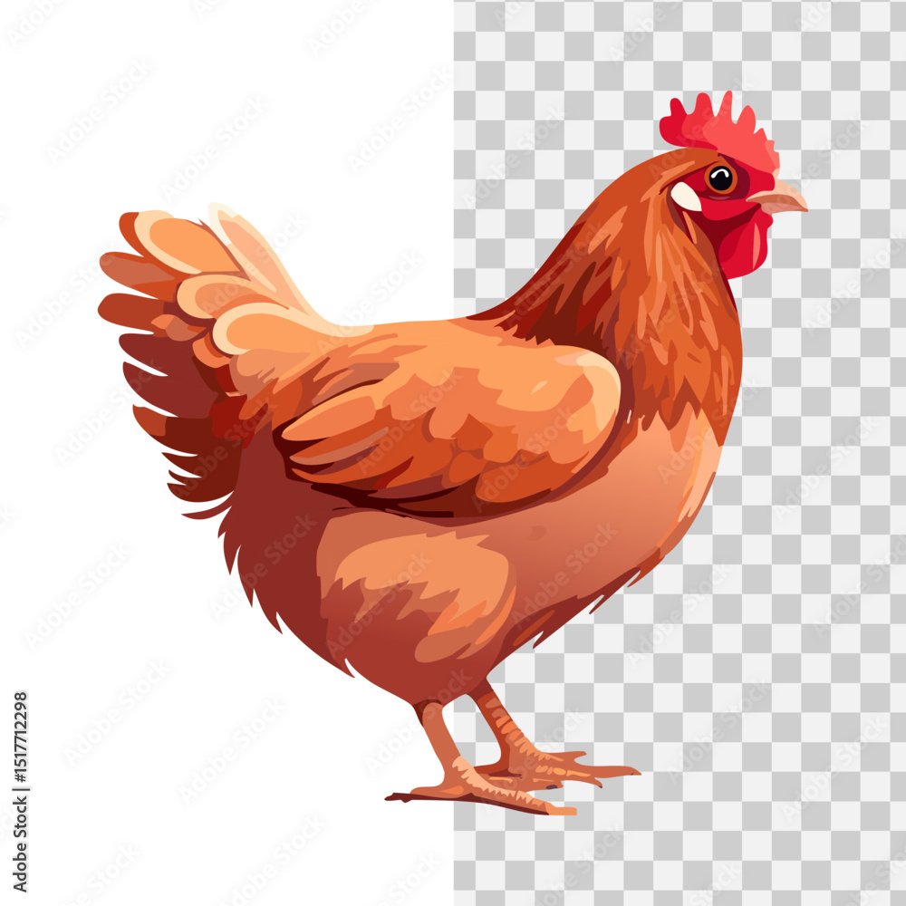 Fototapeta premium simple flat vector a chicken