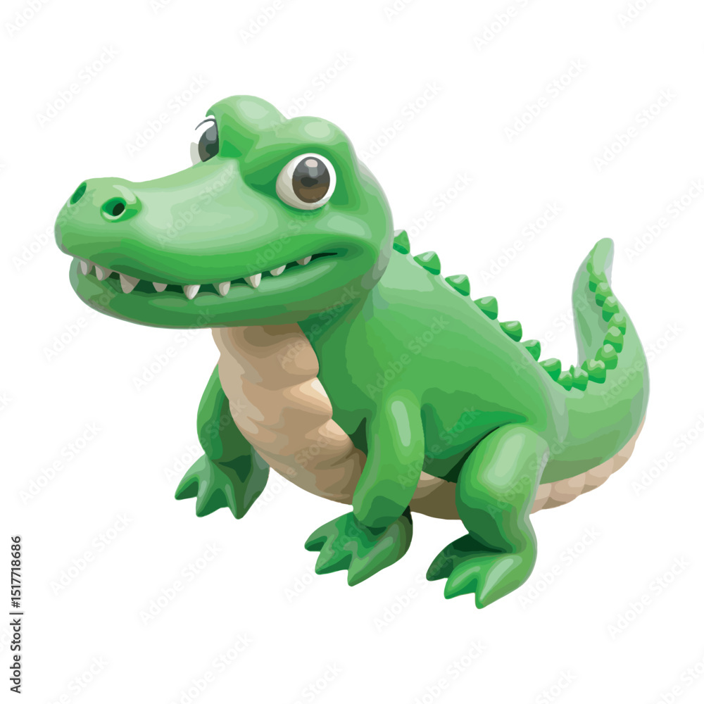 Naklejka premium 3D style crocodile vector art 1.