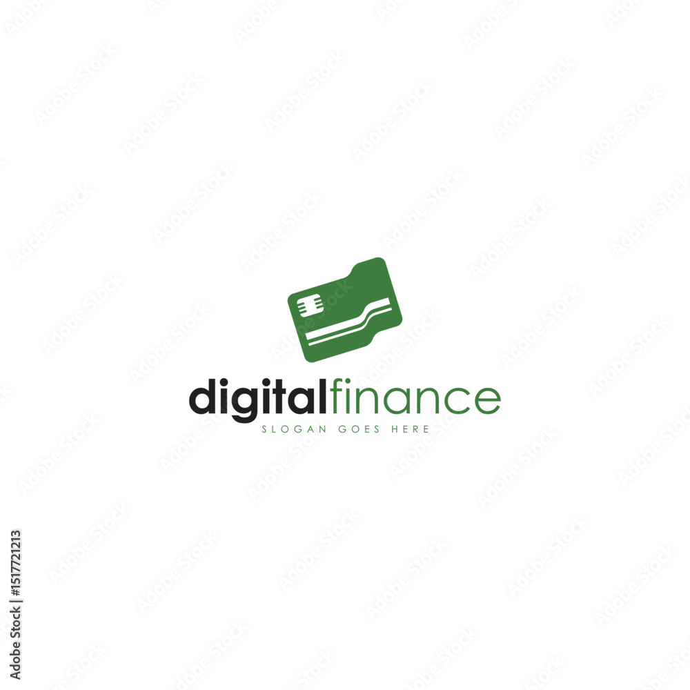 Digital finance logo design template Digital finance logo design template